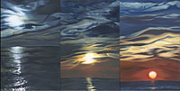 Great Lake sold (triptych) 18 X 36